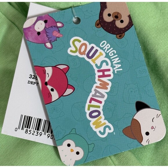 Squishmallows Girls St Patricks Day Rainbow Boxy Short Sleeve Graphic Shirt NEW! - Picture 8 of 8